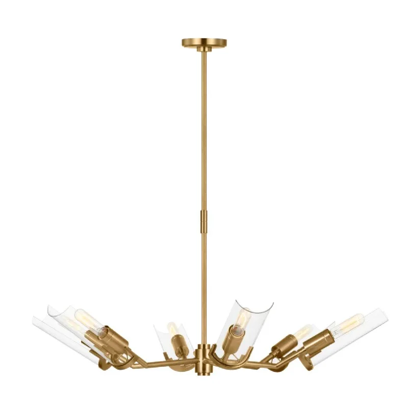 Low - Bay Industrial Lighting Fixtures for Small FactoriesMezzo 40 in. 6 Lights Chandelier Brushed Brass Finish Low - Bay Industrial Lighting Fixtures for Small FactoriesMezzo 40 in. 6 Lights Chandelier Brushed Brass Finish