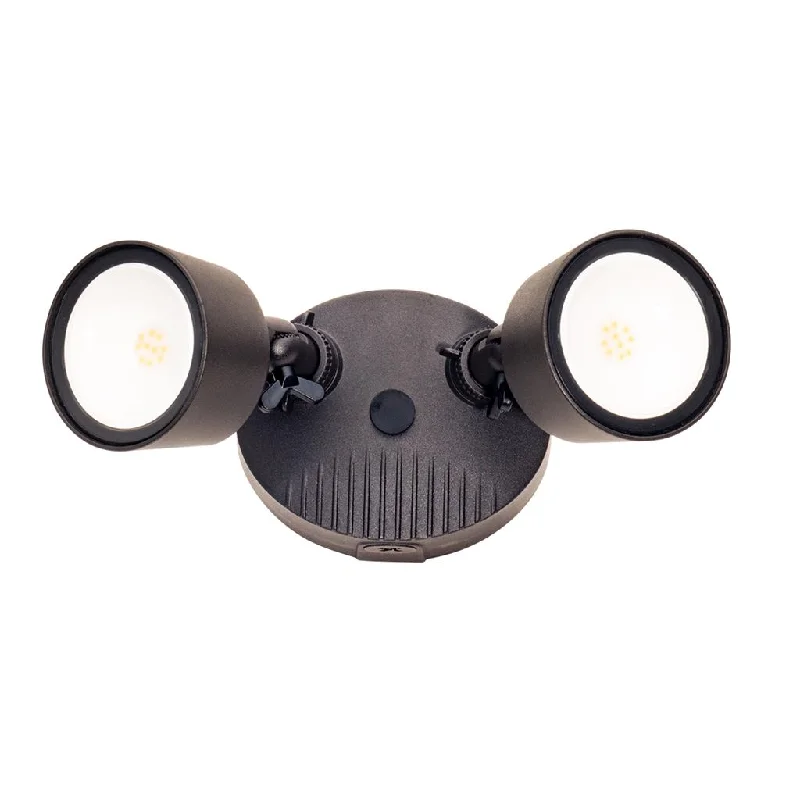 Contemporary track lighting in black finishTopaz SL/24W/40K/BZ 24W LED Dual Head Security Flood Light - Bronze