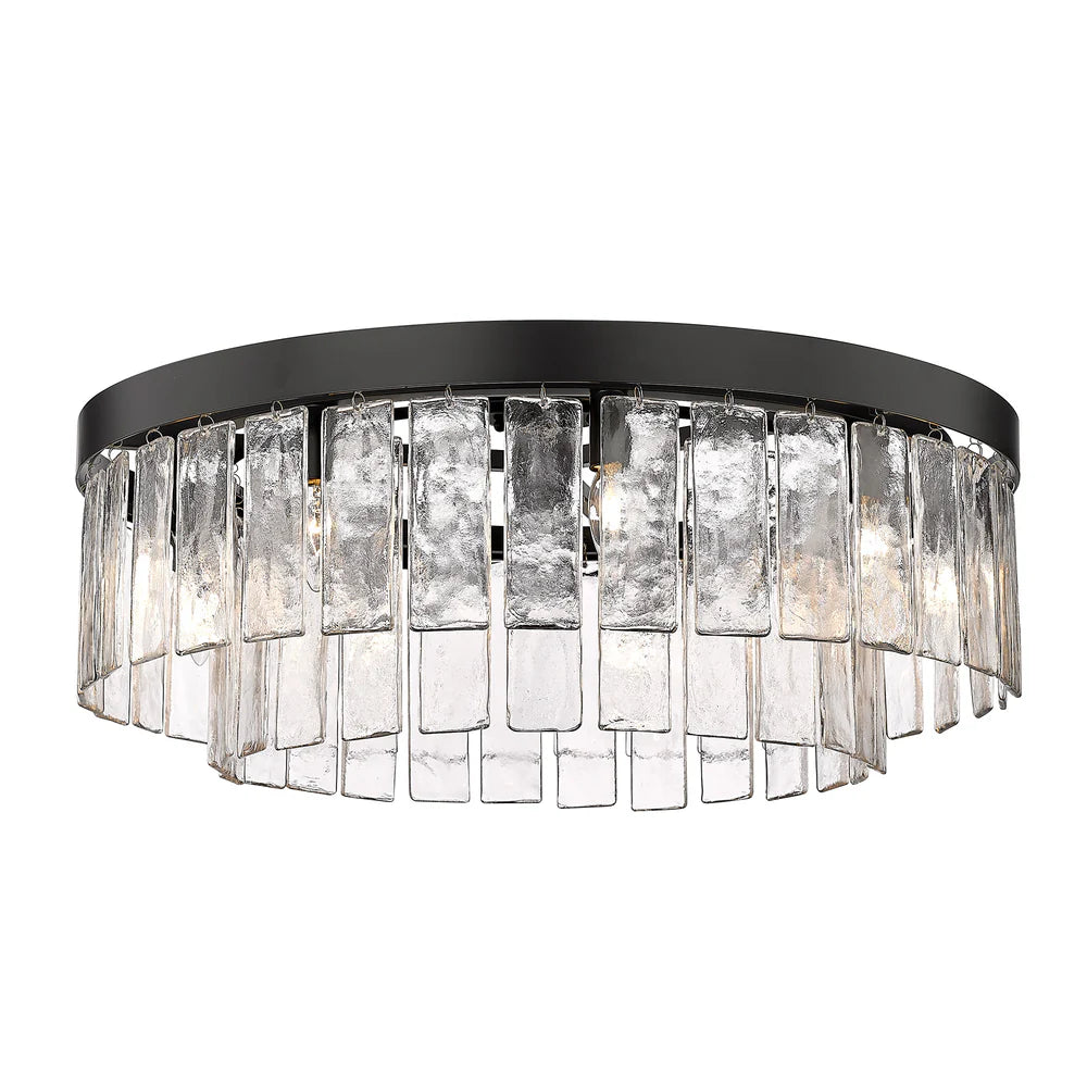 Track lighting with a minimalist track designGolden Lighting 1768-9SF MB-HWG Ciara 9 Light Semi-Flush in Matte Black Track lighting with a minimalist track designGolden Lighting 1768-9SF MB-HWG Ciara 9 Light Semi-Flush in Matte Black