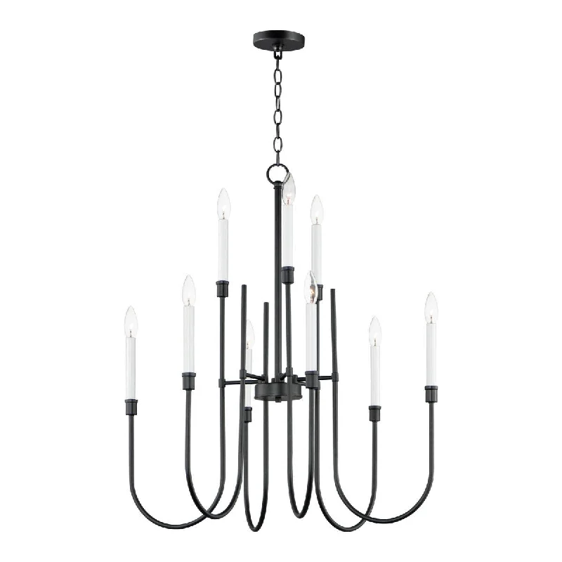 Industrial Flood Lighting for Outdoor Loading DocksTux 30 in. 9 Lights Chandelier Black Finish Industrial Flood Lighting for Outdoor Loading DocksTux 30 in. 9 Lights Chandelier Black Finish