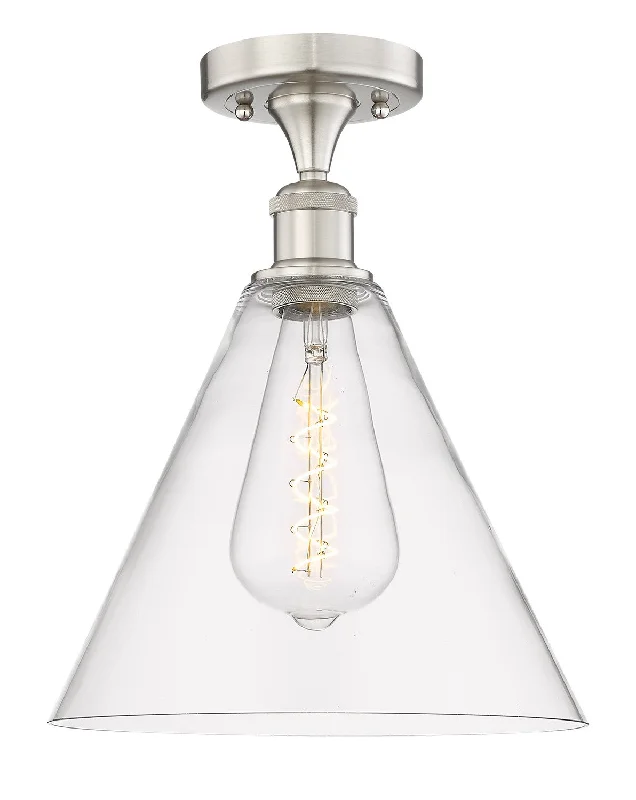 Industrial Lighting for Furniture FactoriesEdison One Light Semi-Flush Mount
