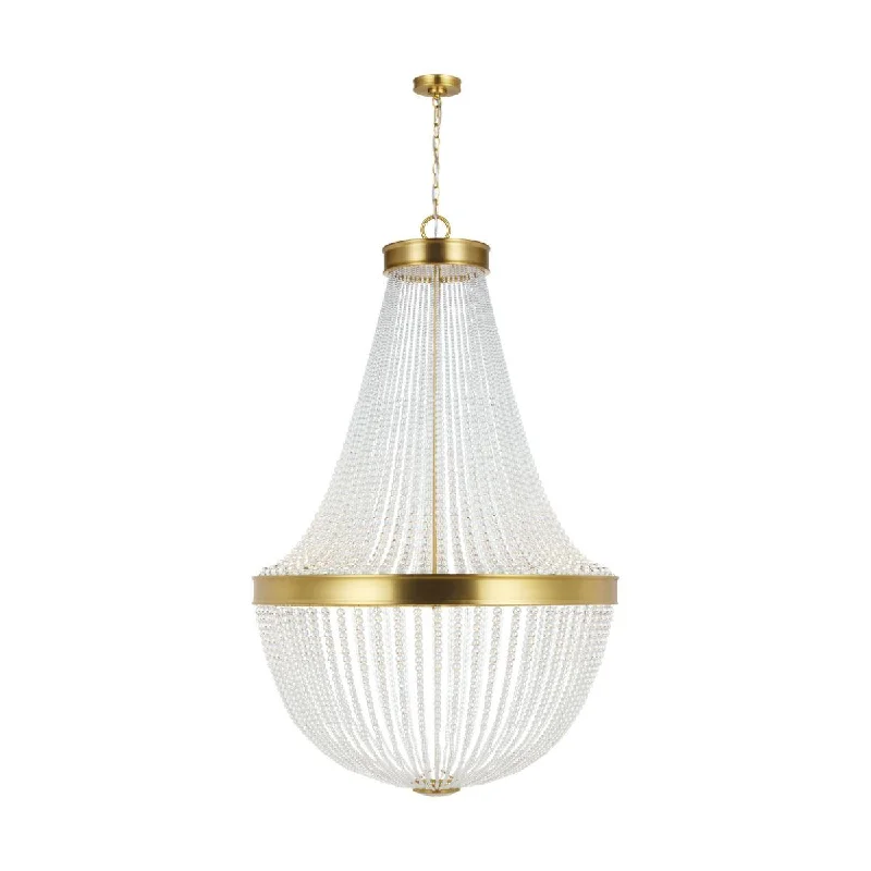 Corrosion - Resistant Industrial Lighting for Coastal FactoriesSummerhill 36 in. 12 Lights Chandelier Brushed Brass Finish