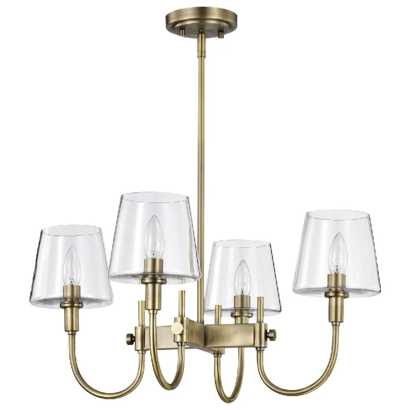 Dust - Resistant Industrial Lighting for Dirty WorkspacesBrookside 24 in. 4 lights Chandelier Vintage Brass Finish Dust - Resistant Industrial Lighting for Dirty WorkspacesBrookside 24 in. 4 lights Chandelier Vintage Brass Finish