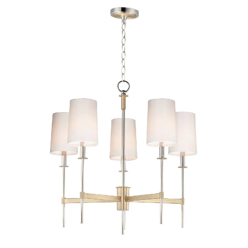 Industrial Lighting for Pharmaceutical ManufacturingUptown 26 in. 5 Lights ChandelierPolished Nickel Industrial Lighting for Pharmaceutical ManufacturingUptown 26 in. 5 Lights ChandelierPolished Nickel