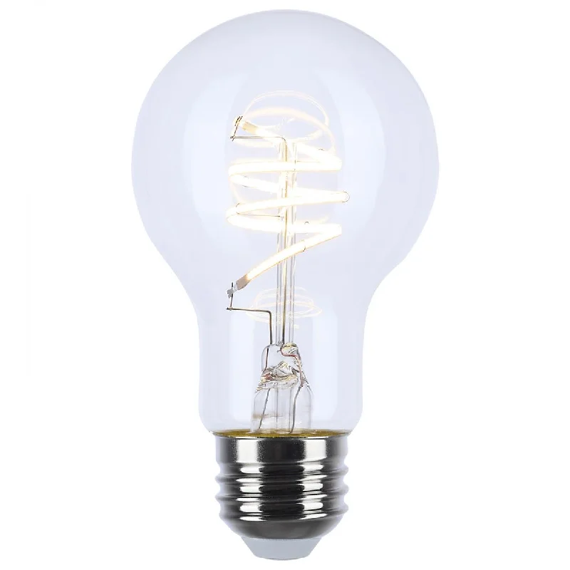 Track lighting with multiple heads for flexibilitySatco S11521 6 Watt LED A19 Bulb Reminiscent Flex Gray Straight Filament 2700K