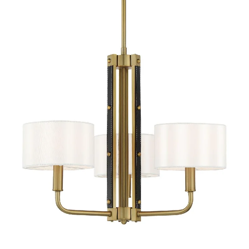 Industrial Lighting for Printing Press FacilitiesChelsea 22 In. 3 Lights Chandelier Brass Finish Industrial Lighting for Printing Press FacilitiesChelsea 22 In. 3 Lights Chandelier Brass Finish