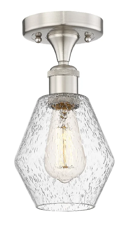Industrial Flood Lighting for Outdoor Loading DocksEdison One Light Semi-Flush Mount