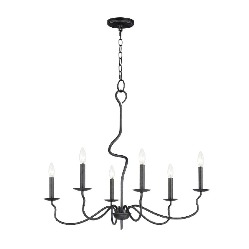 Industrial Lighting for Food Processing FactoriesPadrona 33 in. 6 lights Chandelier Black Oxide finish Industrial Lighting for Food Processing FactoriesPadrona 33 in. 6 lights Chandelier Black Oxide finish