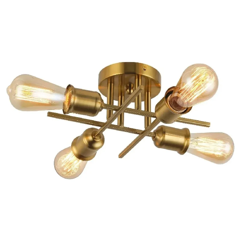 Track lighting with a minimalist track designNebraska Semi-Flush Mount