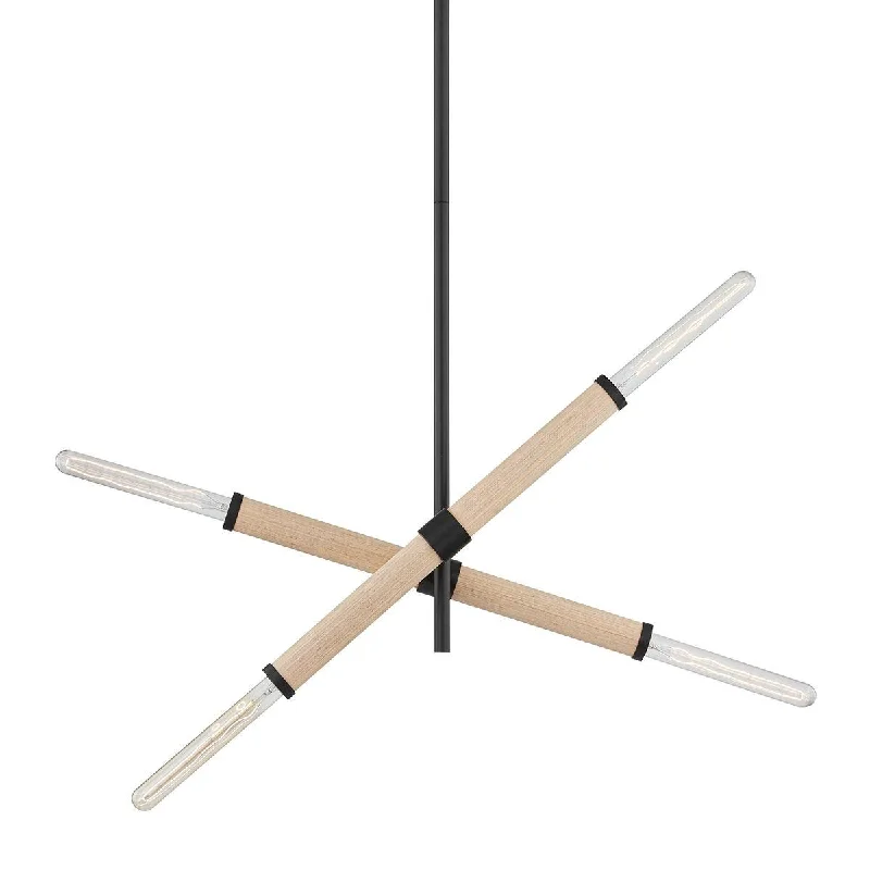 Industrial Lighting for Furniture FactoriesCruiz 4 Lights Chandelier Black finish