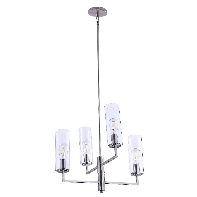 Industrial Lighting for Furniture FactoriesAcacia 24 in. 4 Lights Chandelier Brushed Nickel finish Industrial Lighting for Furniture FactoriesAcacia 24 in. 4 Lights Chandelier Brushed Nickel finish