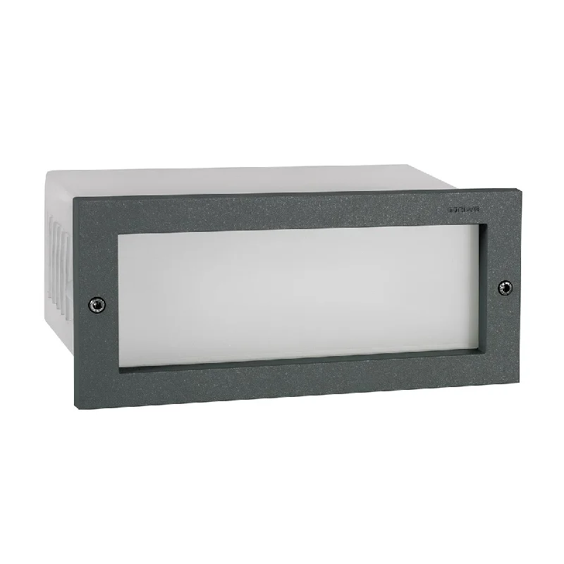 Low - voltage track lighting for safetygothic style wall lamps with dark finishes for a mysterious libraryGrimstad LED Recessed Grill/Plane Wall Light - Graphite Finish