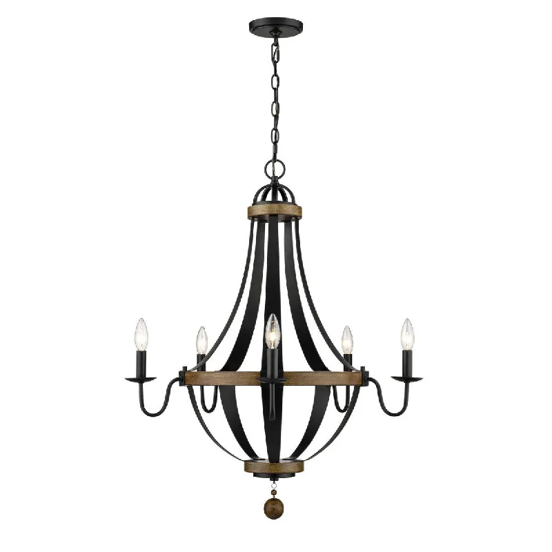 Energy - Efficient Industrial Lighting for Cost - SavingsEllijay 5 Lights Chandelier Black Finish Energy - Efficient Industrial Lighting for Cost - SavingsEllijay 5 Lights Chandelier Black Finish