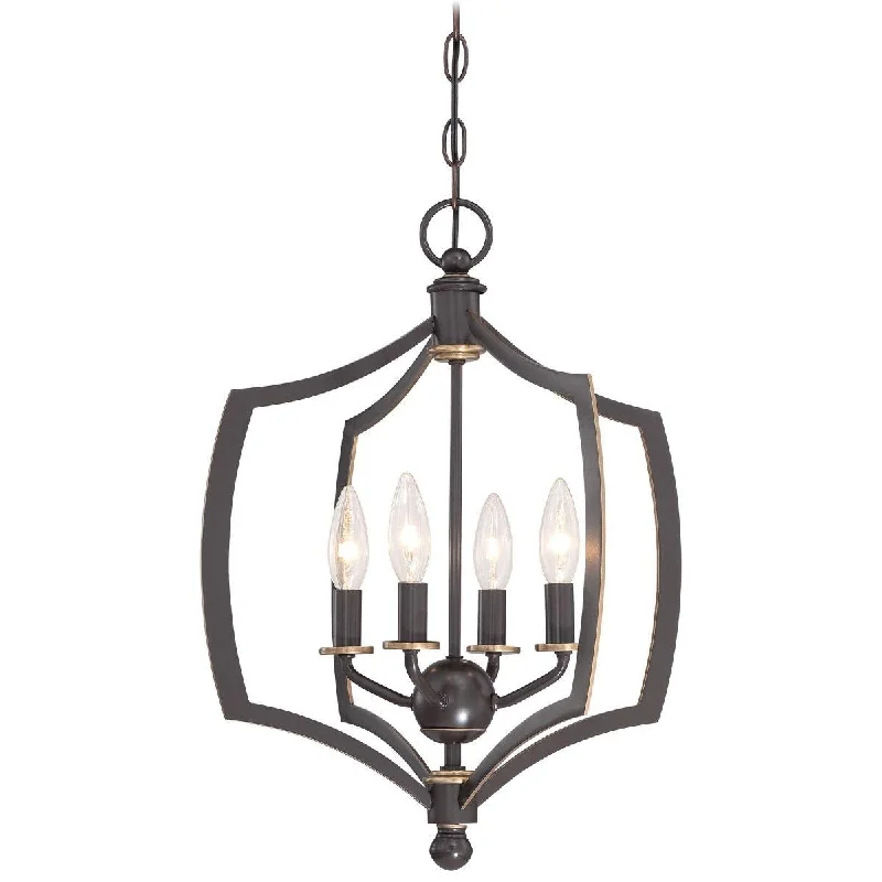 Shock - Resistant Industrial Lighting for Vibrating Machinery AreasMiddletown 16 in. 4 Lights Chandelier Bronze finish