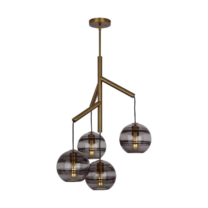 Explosion - Proof Industrial Lighting for Hazardous LocationsSedona 25 in. 4 Lights Chandelier Aged Brass Finish Smoke Explosion - Proof Industrial Lighting for Hazardous LocationsSedona 25 in. 4 Lights Chandelier Aged Brass Finish Smoke