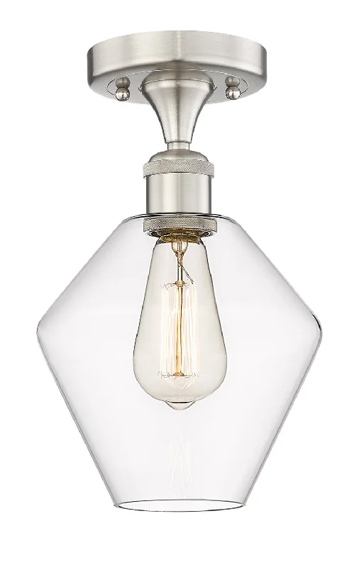 Dimmable Industrial Lighting for Ambiance ControlEdison One Light Semi-Flush Mount