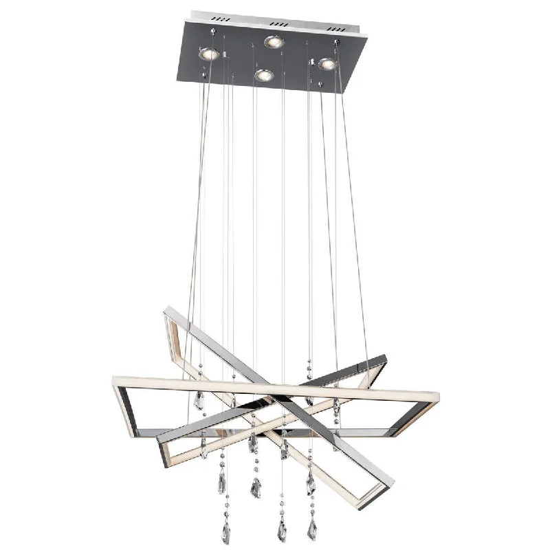 Dust - Resistant Industrial Lighting for Dirty WorkspacesMaze 28 in. 7 Lights LED Chandelier Chrome Finish Dust - Resistant Industrial Lighting for Dirty WorkspacesMaze 28 in. 7 Lights LED Chandelier Chrome Finish