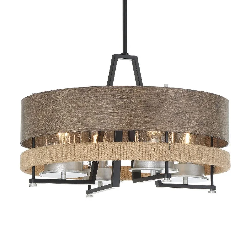 Durable Industrial Lighting for Harsh EnvironmentsSilver Creek 20 In. 4 Lights Outdoor Hanging Light Black & brused nickel Finish Durable Industrial Lighting for Harsh EnvironmentsSilver Creek 20 In. 4 Lights Outdoor Hanging Light Black & brused nickel Finish