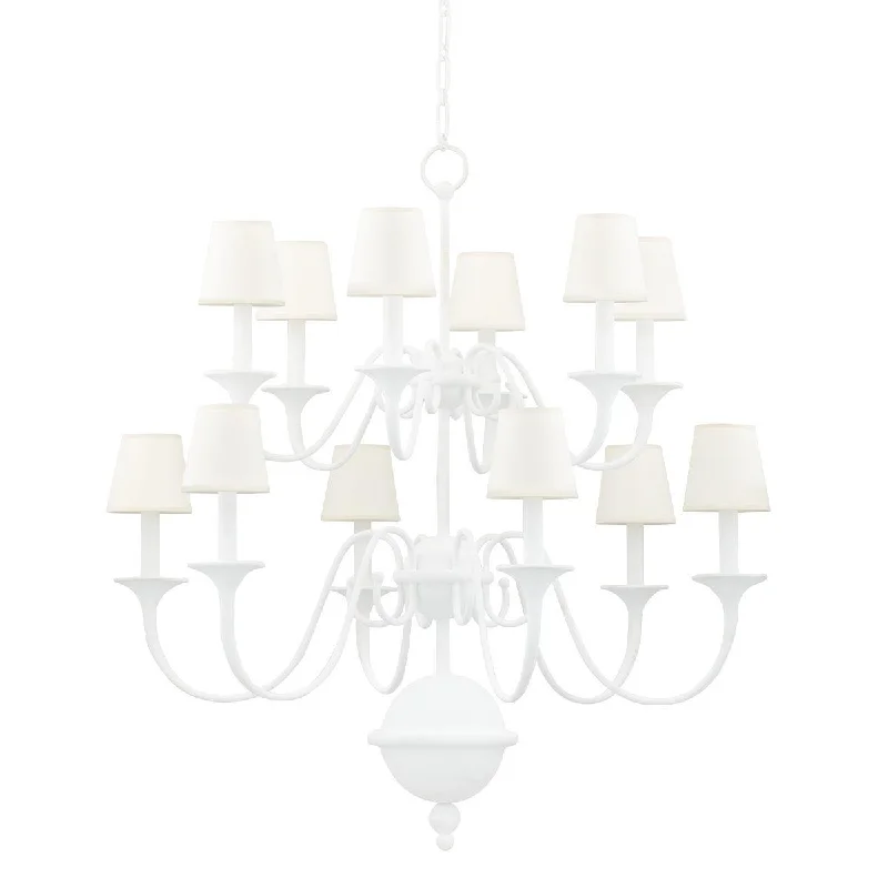 Dust - Resistant Industrial Lighting for Dirty WorkspacesWindsor 12 Lights Chandelier White finish Dust - Resistant Industrial Lighting for Dirty WorkspacesWindsor 12 Lights Chandelier White finish