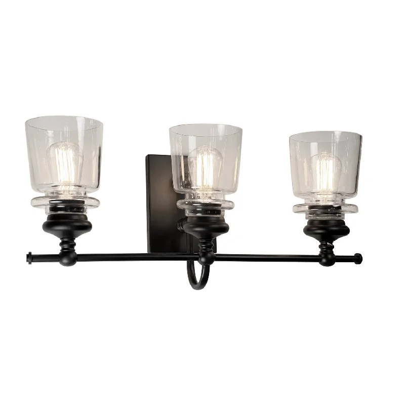 Track lighting with frosted glass shadesCastara Bathroom Vanity Light