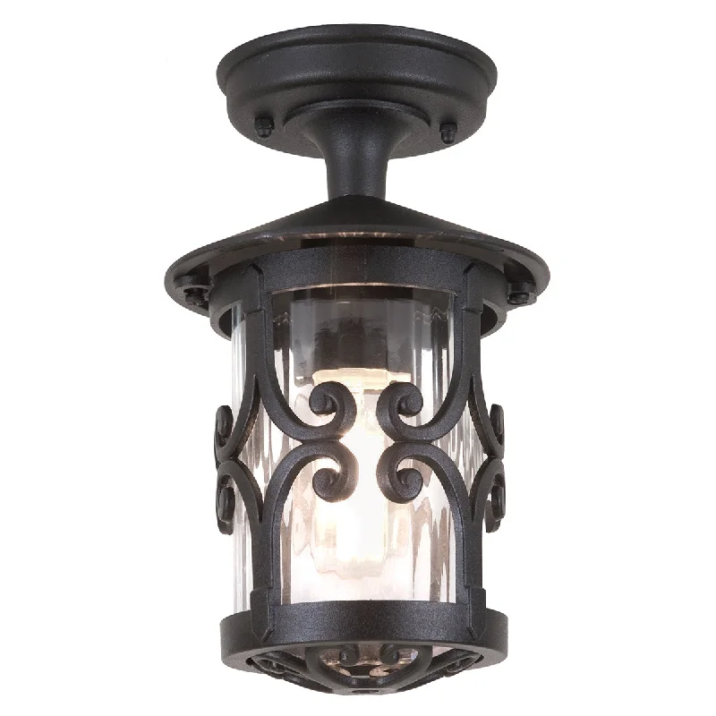 Modern track lighting with LED bulbsHereford Porch Lantern – Black Finish