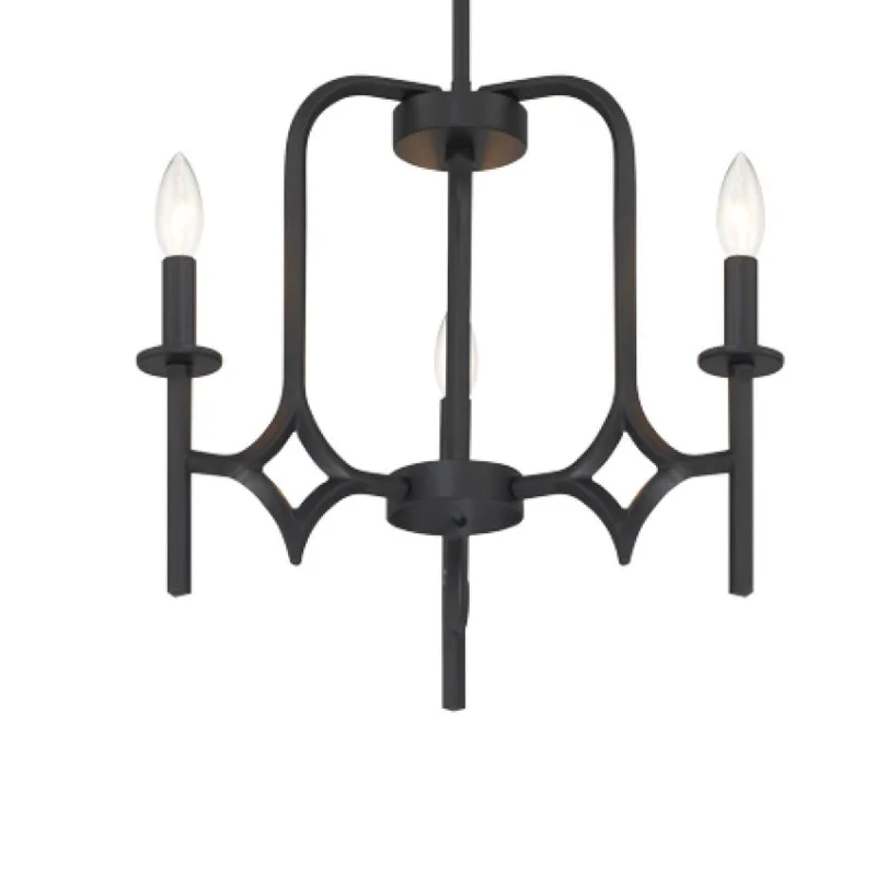 Dust - Resistant Industrial Lighting for Dirty WorkspacesMuncie 18 In. 3 Lights Chandelier Black Finish Dust - Resistant Industrial Lighting for Dirty WorkspacesMuncie 18 In. 3 Lights Chandelier Black Finish