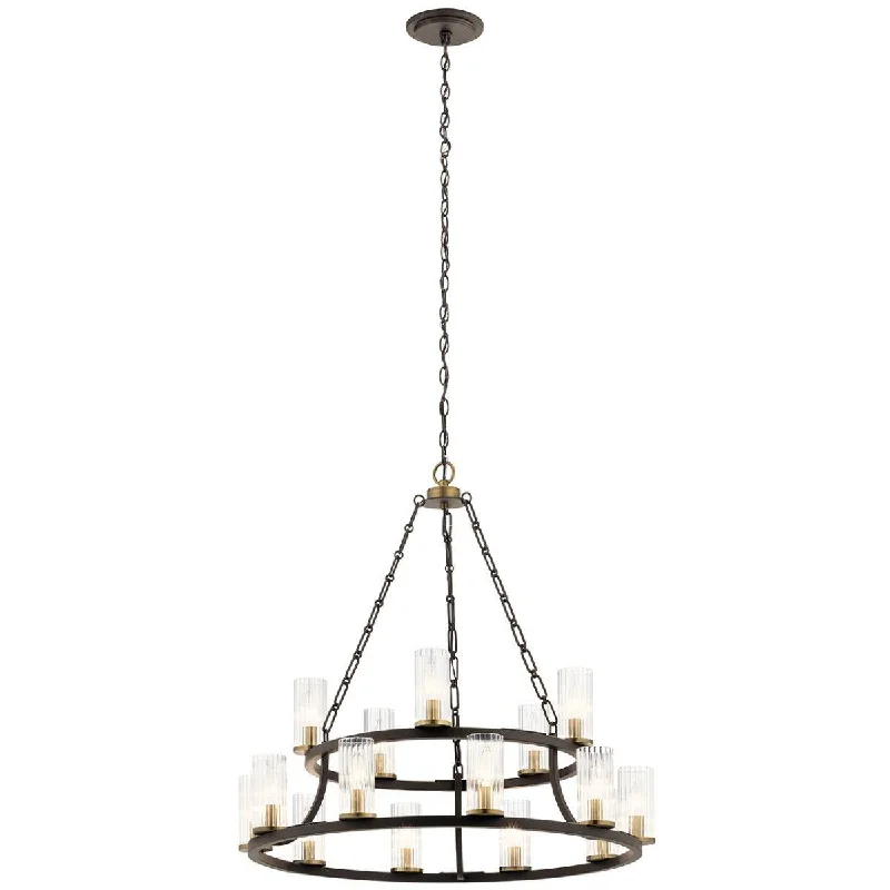 Adjustable Industrial Lighting for Flexible IlluminationMathias 32 In. 15 Lights Chandelier Bronze Finish Adjustable Industrial Lighting for Flexible IlluminationMathias 32 In. 15 Lights Chandelier Bronze Finish