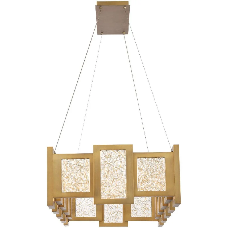 Industrial Wall - Mounted Lighting for Workshop WallsFury 48 in. 24 Lights LED Chandelier Brass Finish Industrial Wall - Mounted Lighting for Workshop WallsFury 48 in. 24 Lights LED Chandelier Brass Finish