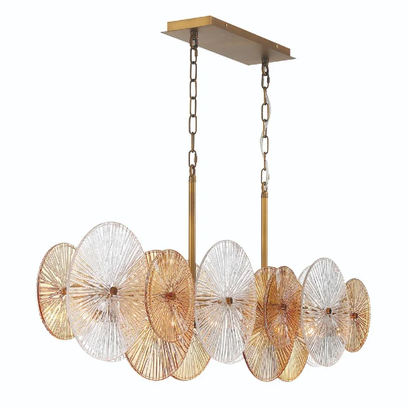 Energy - Efficient Industrial Lighting for Cost - SavingsSue-Anne 57 in. 8 Lights Chandelier Brass Finish Energy - Efficient Industrial Lighting for Cost - SavingsSue-Anne 57 in. 8 Lights Chandelier Brass Finish
