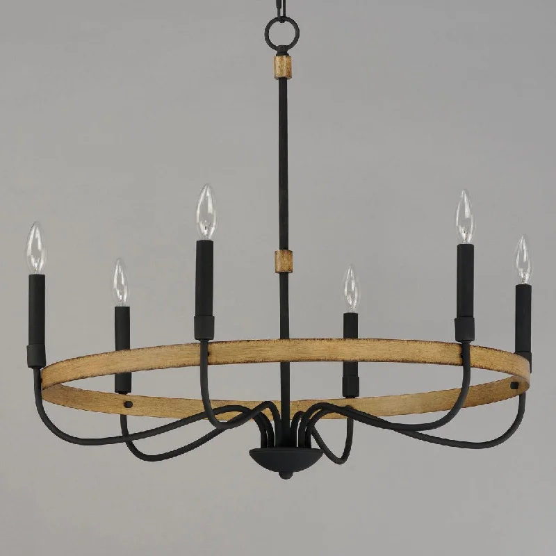 Shock - Resistant Industrial Lighting for Vibrating Machinery AreasFranklin 29 in. 6 Lights Chandelier Black Finish Shock - Resistant Industrial Lighting for Vibrating Machinery AreasFranklin 29 in. 6 Lights Chandelier Black Finish