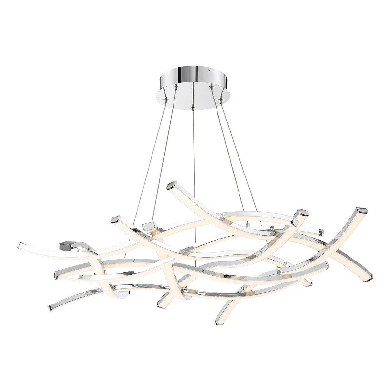 Industrial Task Lighting for Precision WorkstationsDivergence 44 in. 9 Lights LED Chandelier Chrome Finish Industrial Task Lighting for Precision WorkstationsDivergence 44 in. 9 Lights LED Chandelier Chrome Finish