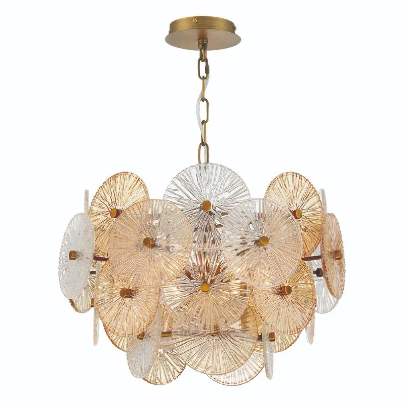 Shock - Resistant Industrial Lighting for Vibrating Machinery AreasSue-Anne 20 in. 6 Lights Chandelier Brass Finish Shock - Resistant Industrial Lighting for Vibrating Machinery AreasSue-Anne 20 in. 6 Lights Chandelier Brass Finish