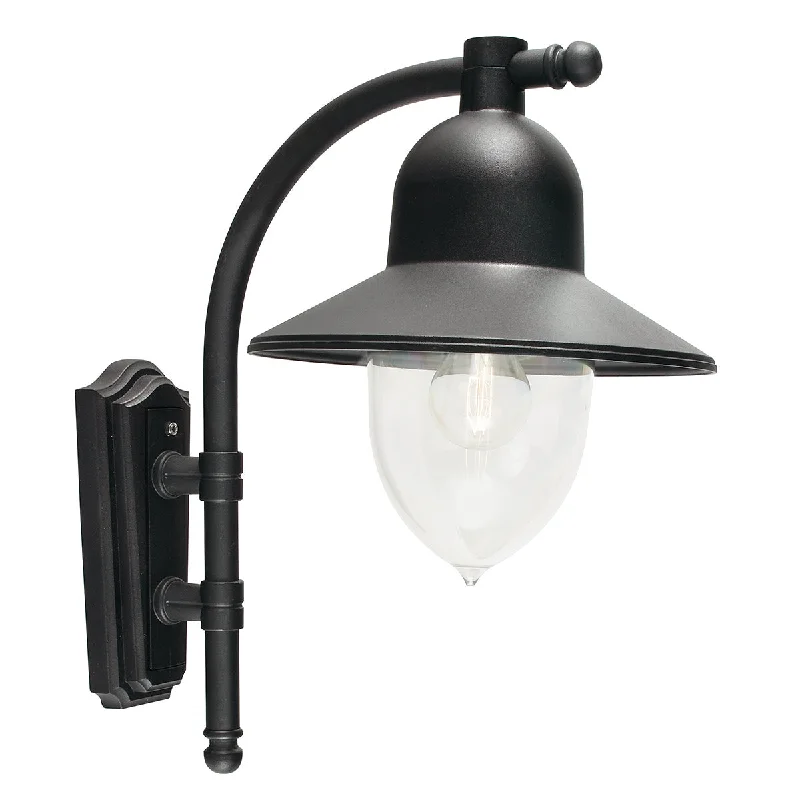 Track lighting with a decorative track designComo 1 Light Wall Lantern - Black