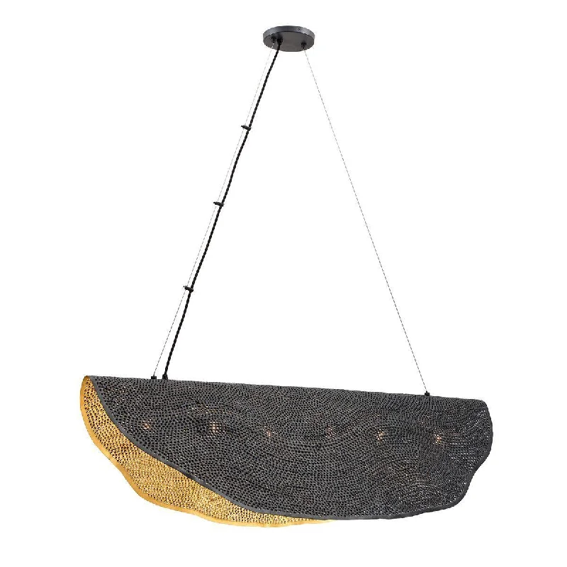 Industrial Task Lighting for Precision WorkstationsLahar 6 Lights 50 in. Chandelier Gold & Bronze Finish Industrial Task Lighting for Precision WorkstationsLahar 6 Lights 50 in. Chandelier Gold & Bronze Finish