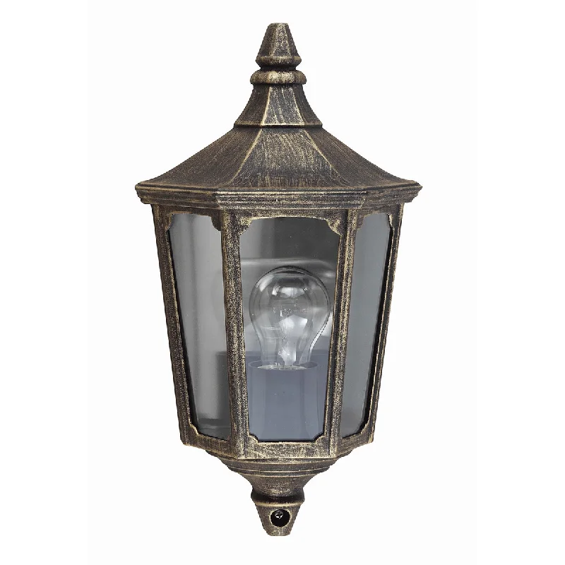 Track lighting with frosted glass shadesCricklade Half Wall Lantern IP44 – Black & Gold Finish Track lighting with frosted glass shadesCricklade Half Wall Lantern IP44 – Black & Gold Finish