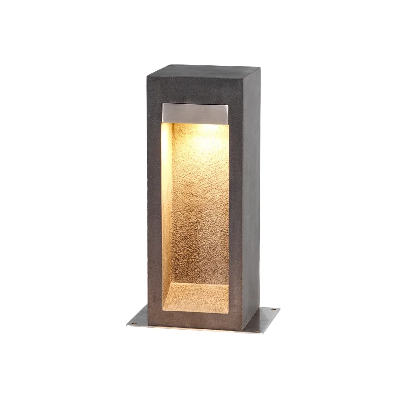 Track lighting for highlighting kitchen cabinetsParkstone LED Small/Large Bollard –  Basalt Stone & Steel Finish