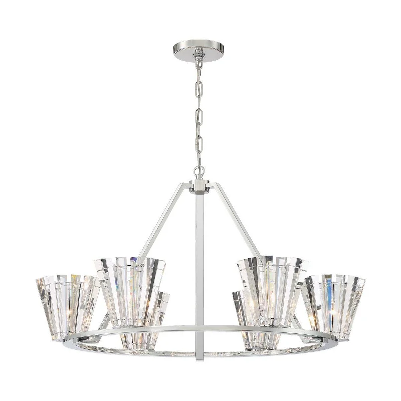 Industrial Lighting for Printing Press FacilitiesRicca 37 in. 6 Lights Chandelier Silver finish Industrial Lighting for Printing Press FacilitiesRicca 37 in. 6 Lights Chandelier Silver finish