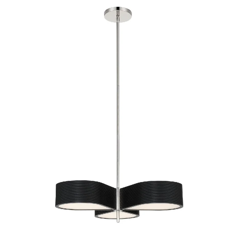 Industrial Flood Lighting for Outdoor Loading DocksSide Step 23 in. 3 Lights LED Chandelier Black & Polished Nickel finish Industrial Flood Lighting for Outdoor Loading DocksSide Step 23 in. 3 Lights LED Chandelier Black & Polished Nickel finish
