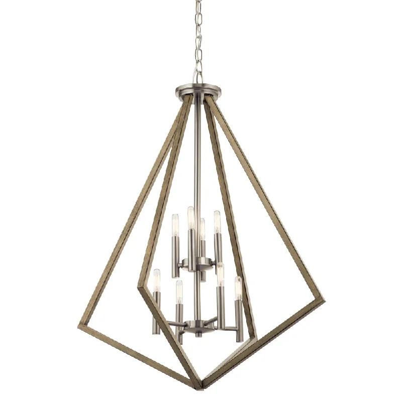 Industrial Area Lighting for Large Open SpacesDeryn 30 In. 8 Lights Chandelier Gray Finish Industrial Area Lighting for Large Open SpacesDeryn 30 In. 8 Lights Chandelier Gray Finish