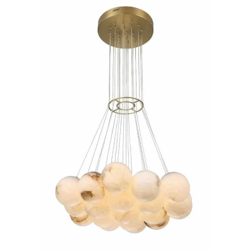 Industrial Exit Sign Lighting for Quick EvacuationKepler 29 in. 19 Lights LED Chandelier gold Finish Industrial Exit Sign Lighting for Quick EvacuationKepler 29 in. 19 Lights LED Chandelier gold Finish