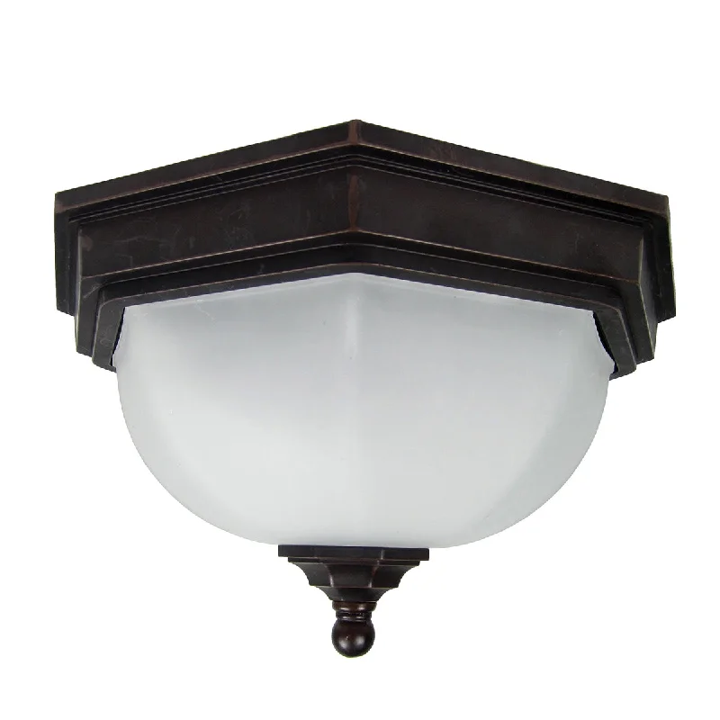Track lighting with a sleek profileFairford Flush Lantern – Old Bronze Finish