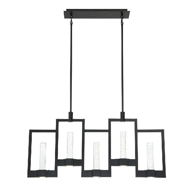 Industrial Lighting for Textile MillsHanson 39 in. 10 Lights LED Chandelier Black Finish Industrial Lighting for Textile MillsHanson 39 in. 10 Lights LED Chandelier Black Finish