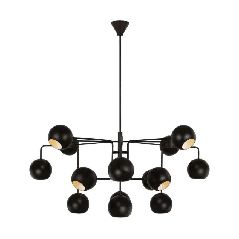 Industrial Lighting for Textile MillsChaumont 48 in. 16 lights Chandelier Iron finish Industrial Lighting for Textile MillsChaumont 48 in. 16 lights Chandelier Iron finish