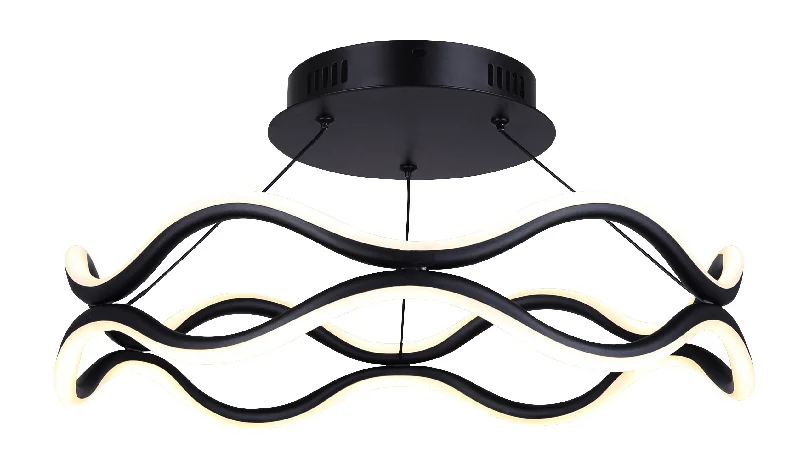 Low - voltage track lighting for safetyCanarm LSF280A17BK Castra LED Semi-Flush Mount Light