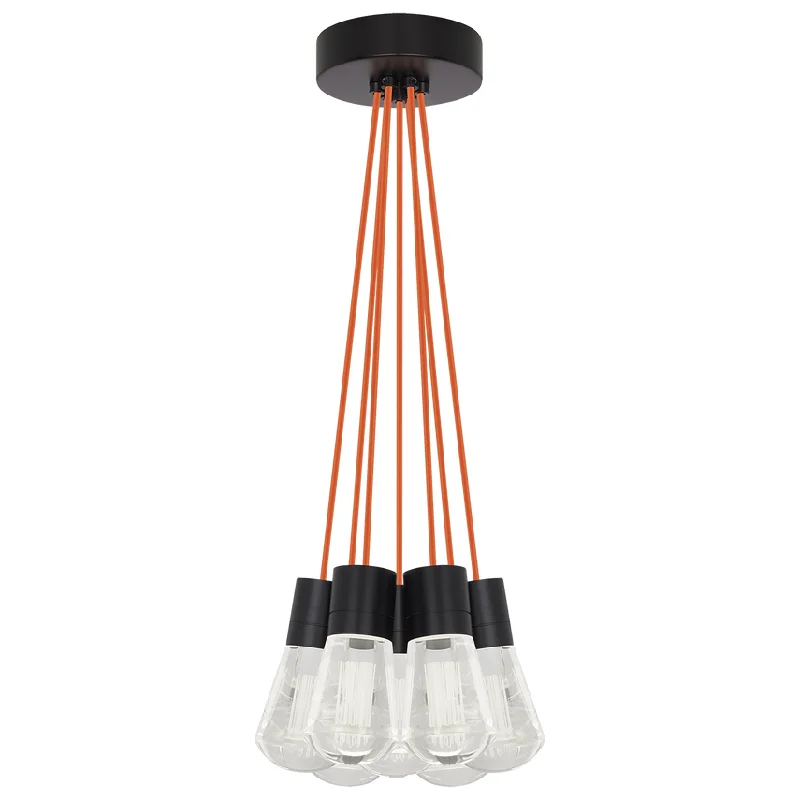 Contemporary track lighting in black finishAlva 7-Light Pendant