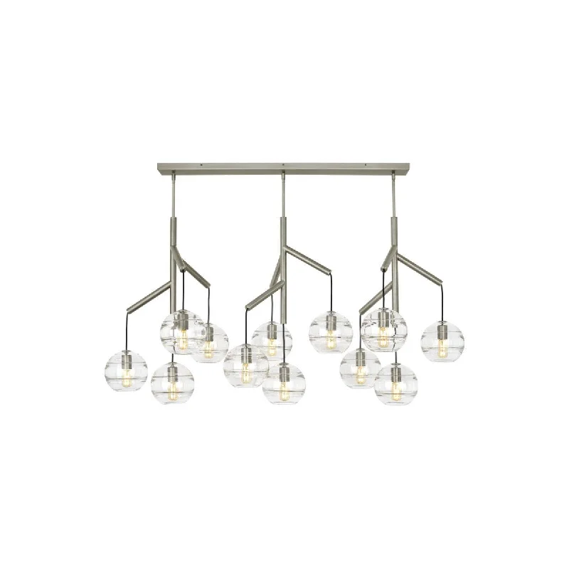 Energy - Efficient Industrial Lighting for Cost - SavingsSedona 63 in. 12 Lights Chandelier Satin Nickel Finish Clear