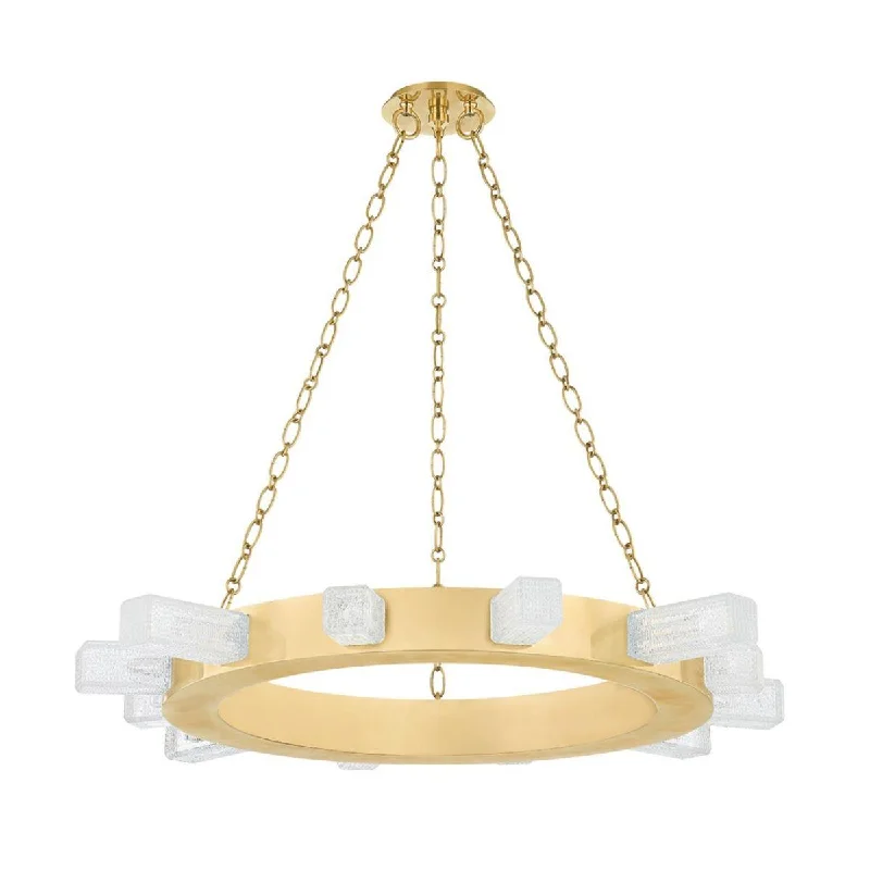 Industrial Lighting for Furniture FactoriesCitrine 36 in. 12 lights LED Chandelier vintage brass Finish Industrial Lighting for Furniture FactoriesCitrine 36 in. 12 lights LED Chandelier vintage brass Finish