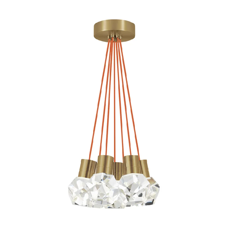 Modern track lighting with LED bulbsKira 7-Light Pendant