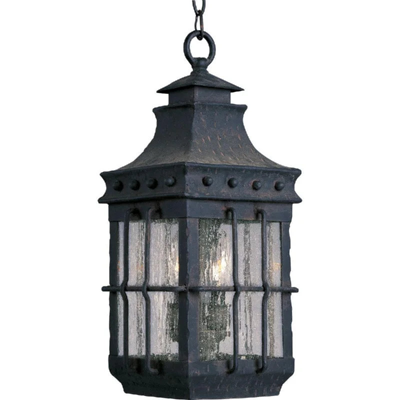 Industrial Lighting with High CRI (Color Rendering Index) for True Color PerceptionNantucket 19 in. 3 Lights Outdoor Hanging Lantern Black Finish Industrial Lighting with High CRI (Color Rendering Index) for True Color PerceptionNantucket 19 in. 3 Lights Outdoor Hanging Lantern Black Finish