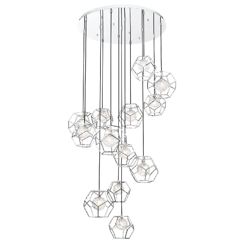 Industrial Lighting for Furniture FactoriesNorway 41 in. 13 Lights LED Chandelier Chrome Finish Industrial Lighting for Furniture FactoriesNorway 41 in. 13 Lights LED Chandelier Chrome Finish